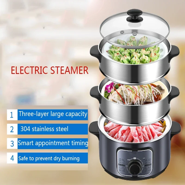 220V Mini Rice Cooker: 1500W, Electric, Lunch Box. - Image 2