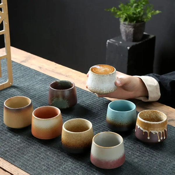 Retro Ceramic Teacup: 200ML, Multicolor, Creative, Household. - Image 3