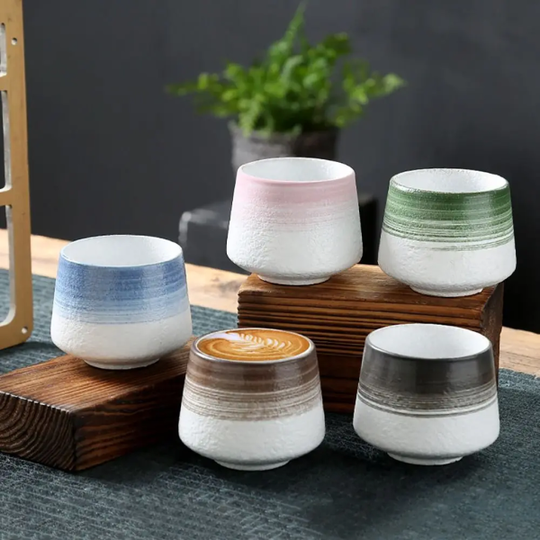 Retro Ceramic Teacup: 200ML, Multicolor, Creative, Household.